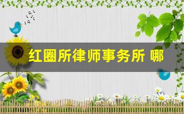 红圈所律师事务所 哪几家